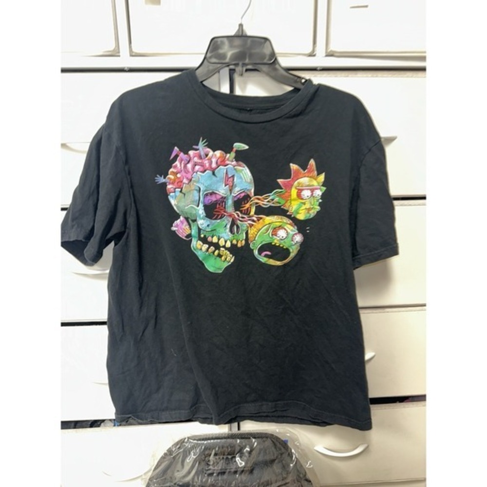 Rick and morty tshirt adult swim black size LARGE‎ unisex